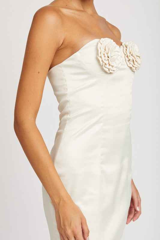 ROSETTE BUST MINI DRESS - Akana Style
