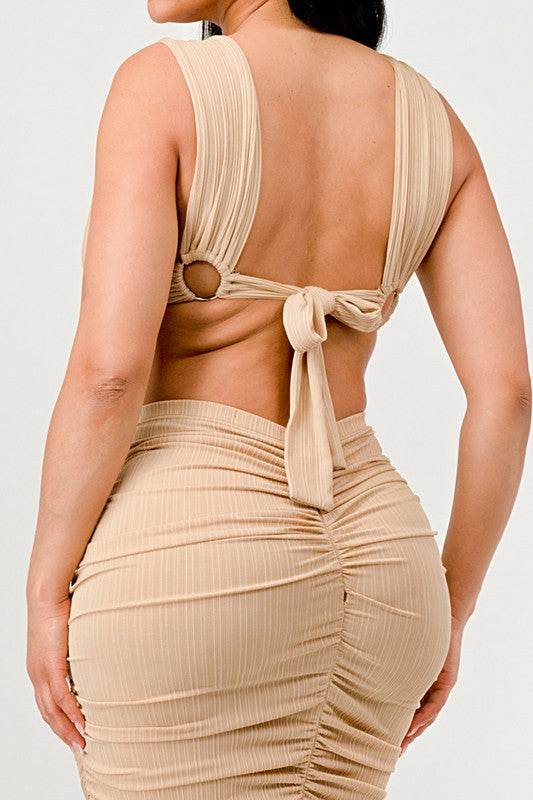 Sahara Mystique Gown - Elegant Pleated Dress for Timeless Style - Akana Style