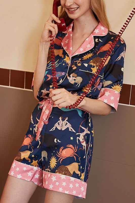 Printed Pajama Set: Ultimate Comfort Two Piece Pajama Set - Akana Style