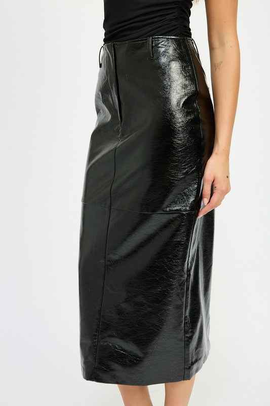 FITTED PENCIL SKIRT WITH SLIT - Akana Style