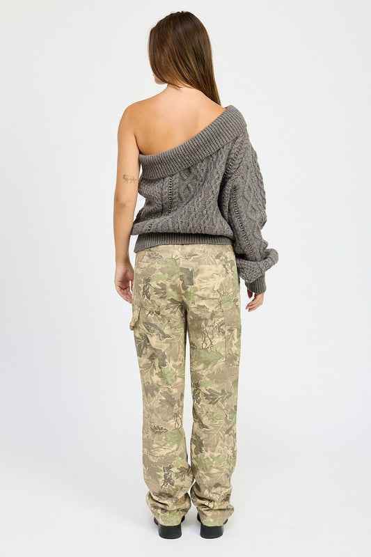OVERSIZED ONE SHOULDER SWEATER - Akana Style