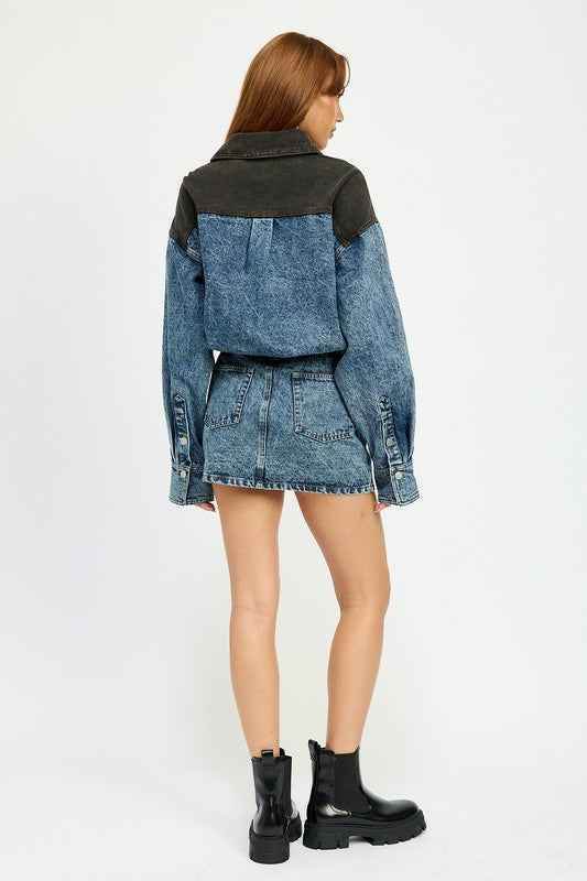 Button Up Denim Dress – Chic Mini Style for Effortless Fashion - Akana Style