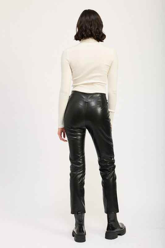 LACE UP LEATHER TROUSERS - Akana Style