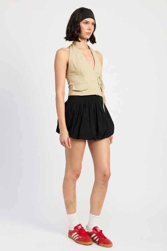 Wrapped Halter Neck Top - Stylish and Versatile for Any Occasion - Akana