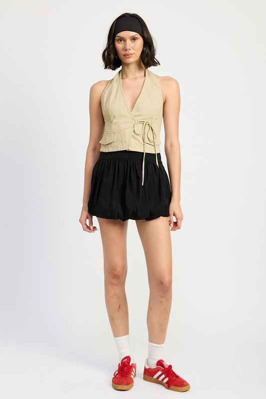Wrapped Halter Neck Top - Stylish and Versatile for Any Occasion - Akana