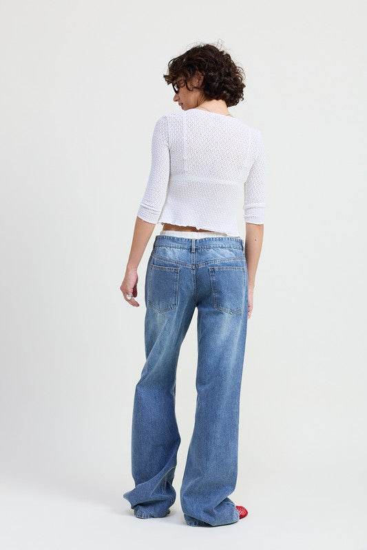 Low Rise Denim Jeans for Effortless Style and Comfort - Akana Style