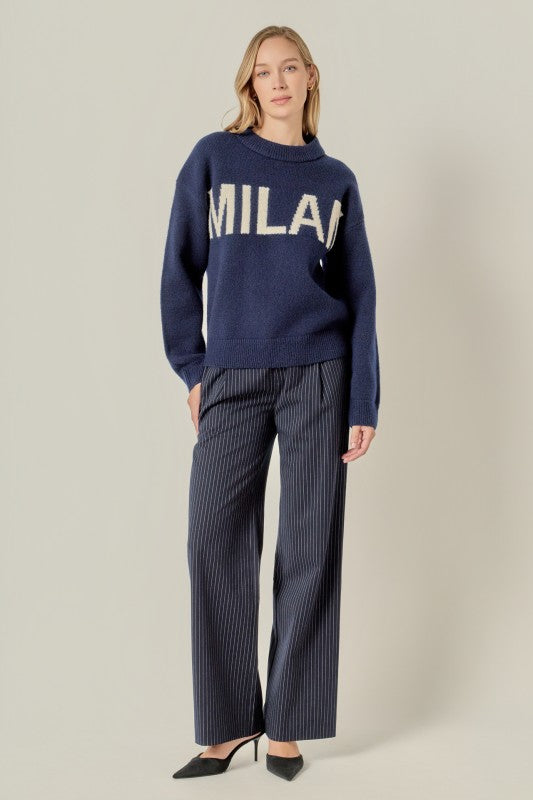 Lettering sweater