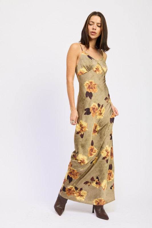SATIN MID SLIP DRESS - Akana Style