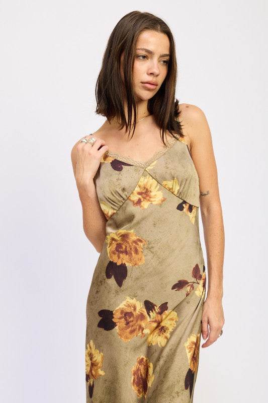 SATIN MID SLIP DRESS - Akana Style