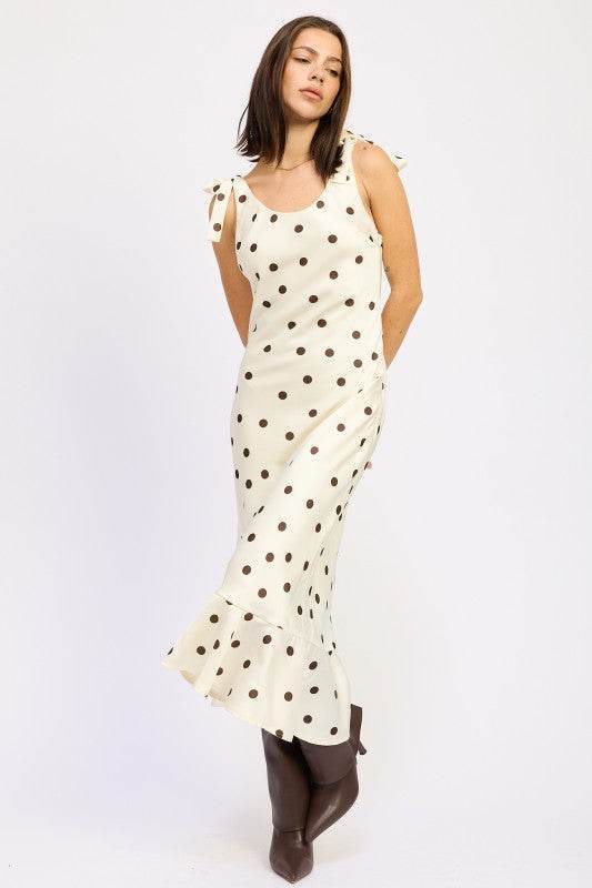 MERMAID MAXI DRESS WITH SHOULDER TIE - Akana Style