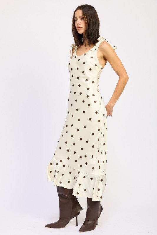 MERMAID MAXI DRESS WITH SHOULDER TIE - Akana Style