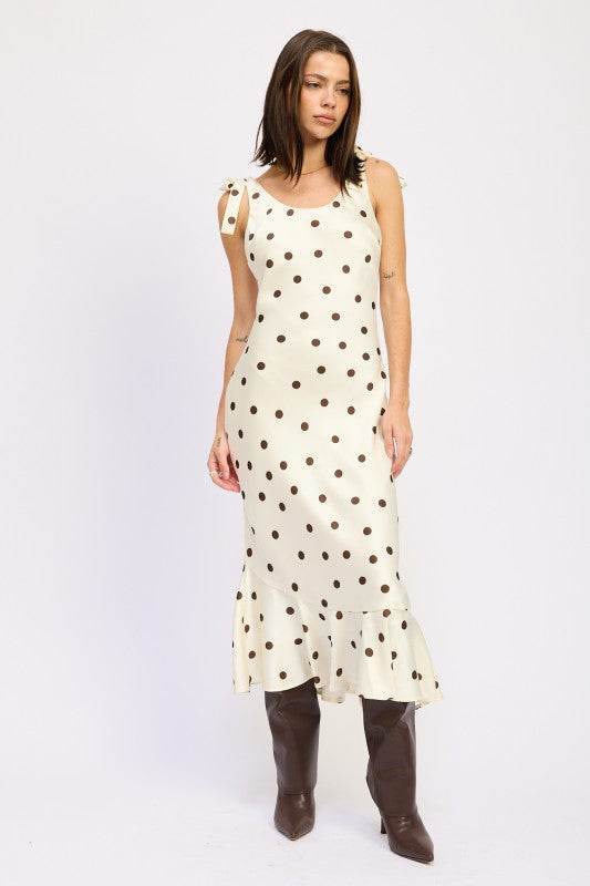 MERMAID MAXI DRESS WITH SHOULDER TIE - Akana Style
