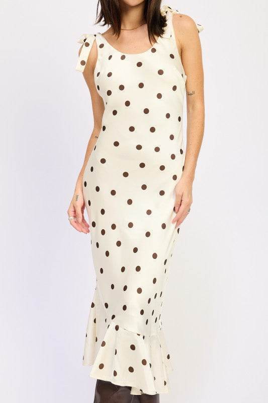 MERMAID MAXI DRESS WITH SHOULDER TIE - Akana Style