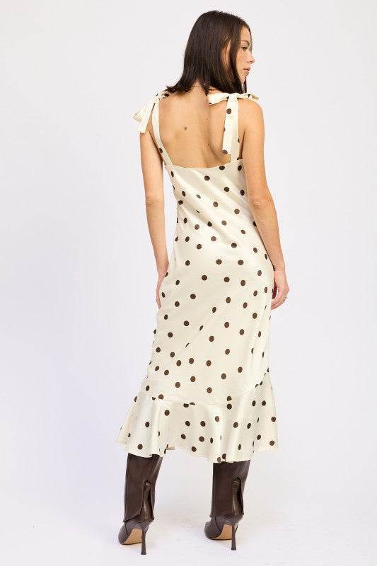MERMAID MAXI DRESS WITH SHOULDER TIE - Akana Style