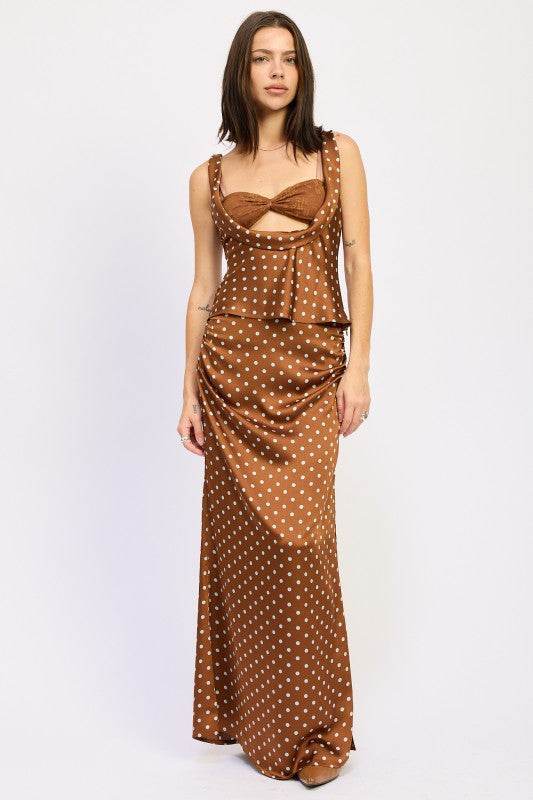 PEEKABOO SATIN TOP - Akana Style