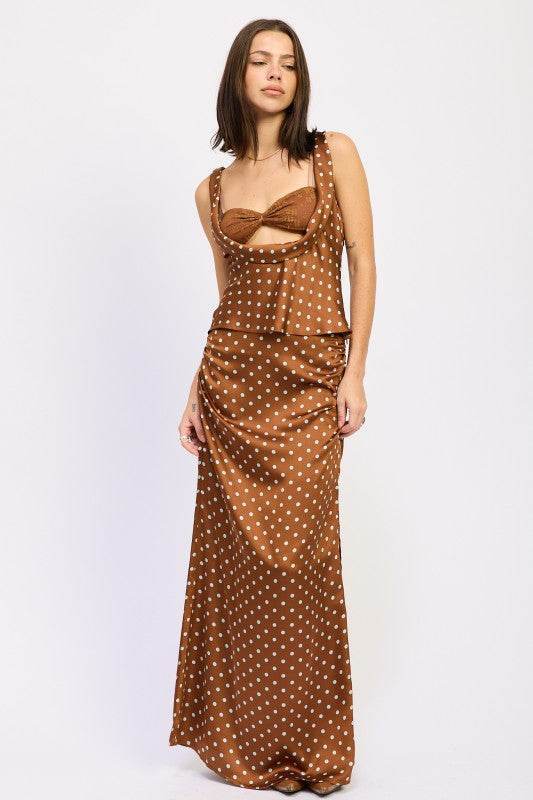 PEEKABOO SATIN TOP - Akana Style