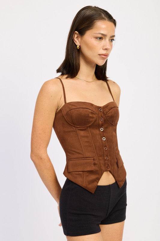 BACK LACE UP BUSTIER TOP - Akana Style