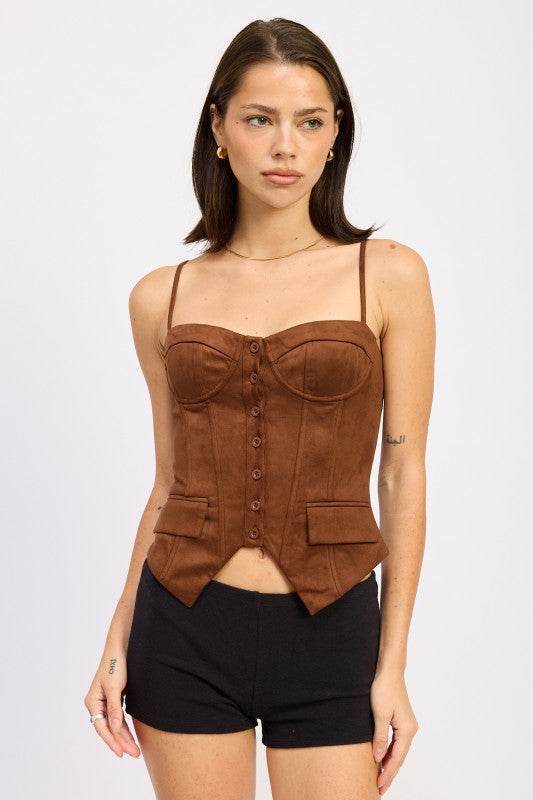 BACK LACE UP BUSTIER TOP - Akana Style