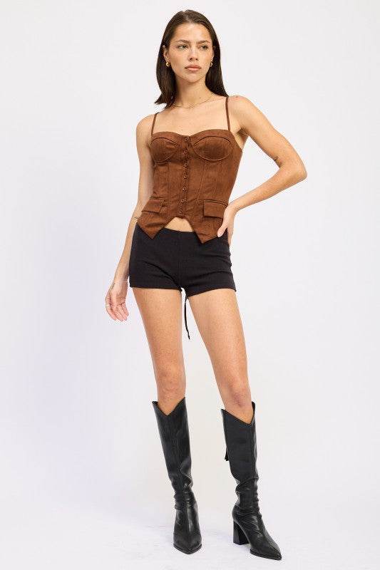 BACK LACE UP BUSTIER TOP - Akana Style