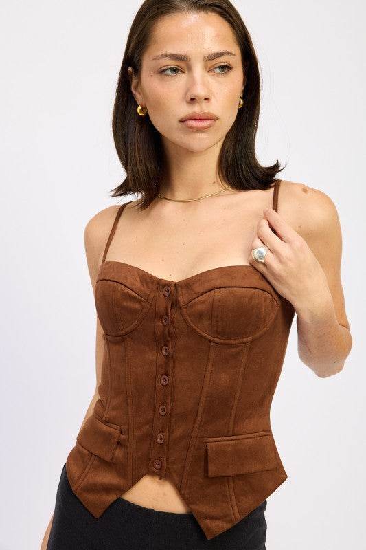 BACK LACE UP BUSTIER TOP - Akana Style