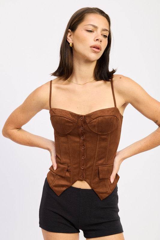 BACK LACE UP BUSTIER TOP - Akana Style