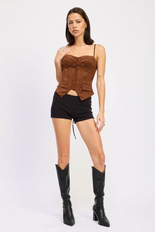 BACK LACE UP BUSTIER TOP - Akana Style