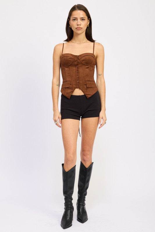 BACK LACE UP BUSTIER TOP - Akana Style