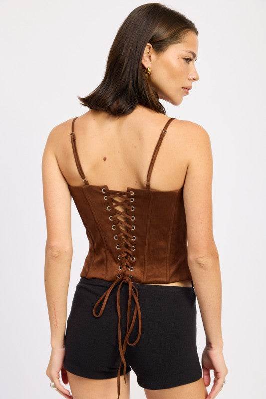 BACK LACE UP BUSTIER TOP - Akana Style