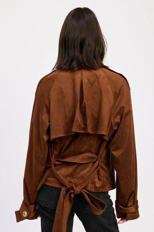 CROPPED TRENCH COAT - Akana Style