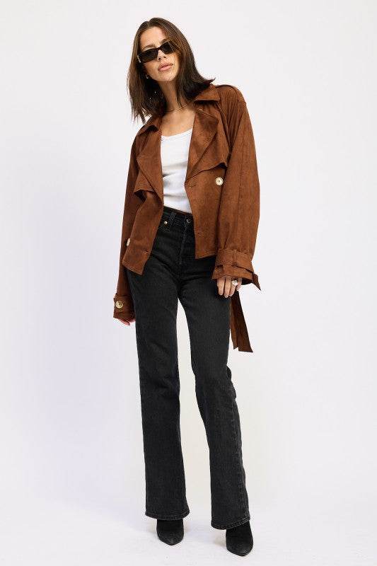 CROPPED TRENCH COAT - Akana Style