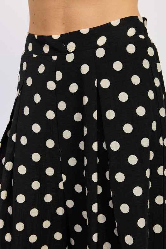 WIDE LEG POLKA DOT PANTS