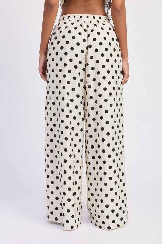 WIDE LEG POLKA DOT PANTS