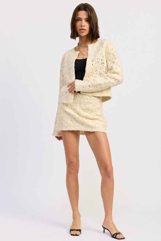 NOVELTY MACRAME MINI SKIRT