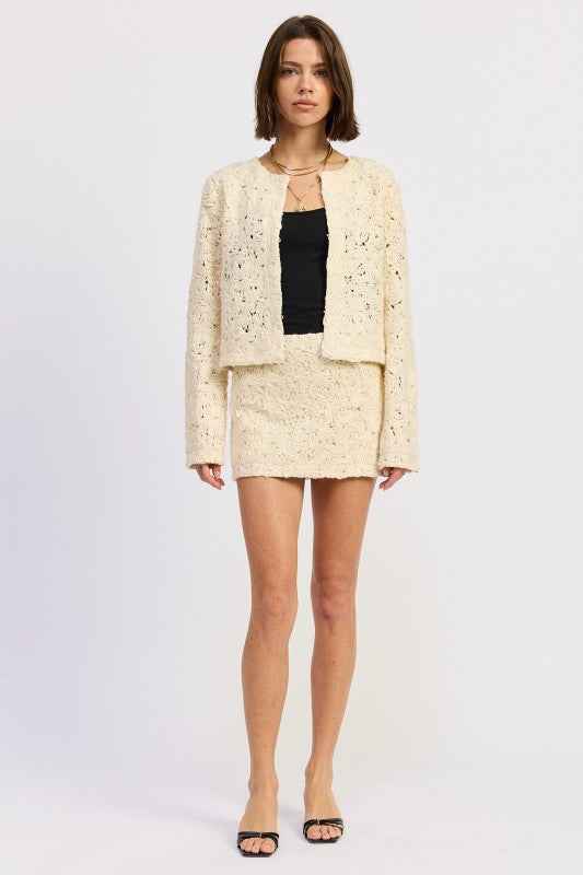 NOVELTY MACRAME MINI SKIRT