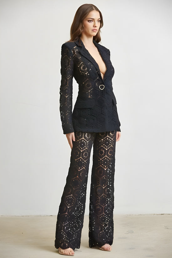Crochet black set