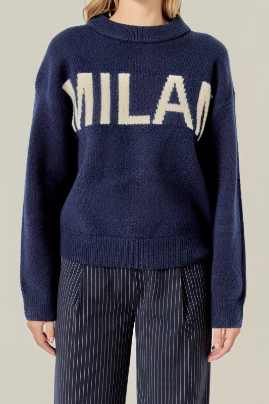 Lettering sweater