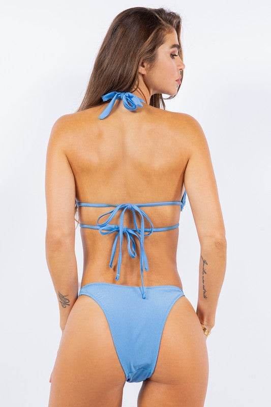 Two Piece Double Strap Sexy Cut-Out Bikini for Stunning Beach Style - Akana Style