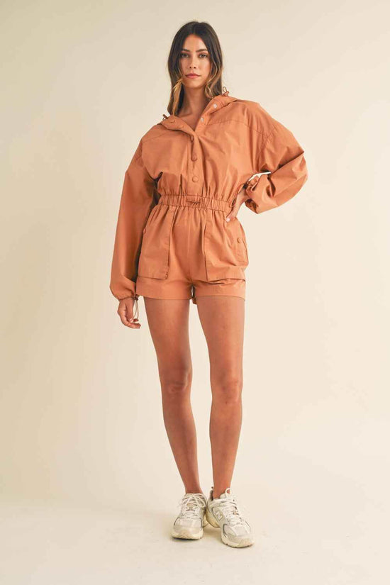 Snap Down Hooded Romper for Ultimate Comfort and Style - Akana Style