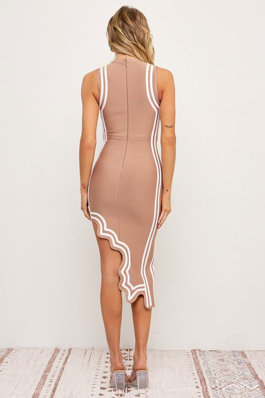 Asymmetrical Bandage Dress