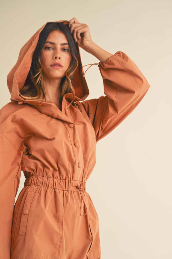 Snap Down Hooded Romper for Ultimate Comfort and Style - Akana Style