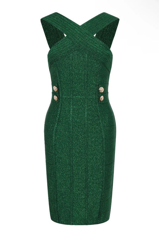 Metallic Bandage dress