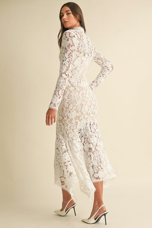 Pre-order Floral Lace Midi Dress