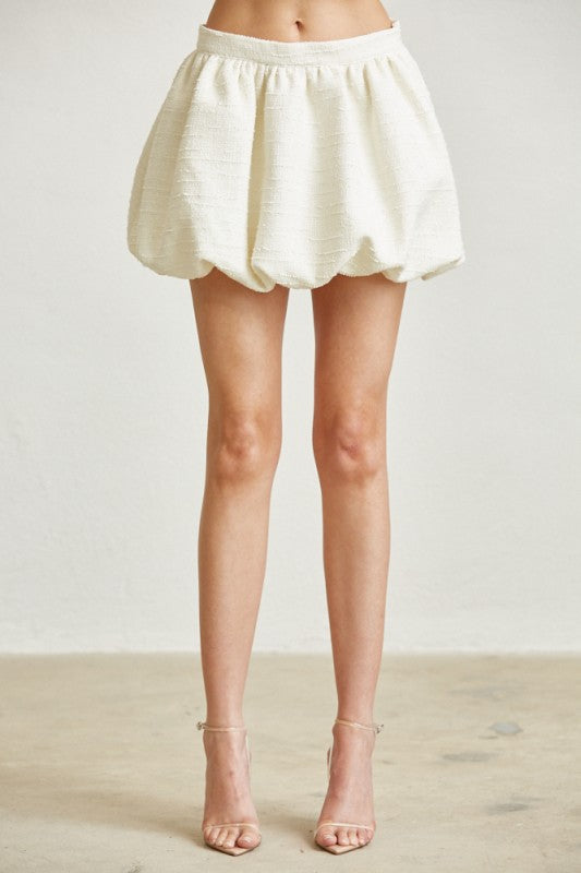 Tweed Jacket Bubble Skirt Set