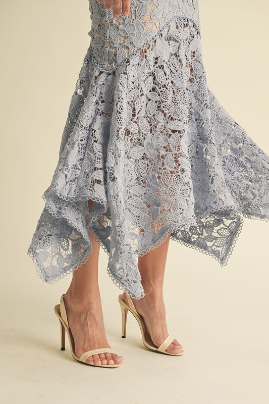 Pre-order Floral Lace Midi Dress