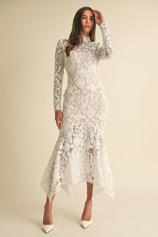 Pre-order Floral Lace Midi Dress