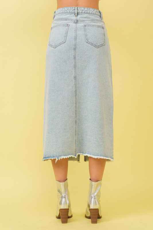 Sparkling rhinestones midi skirt - Akana Style