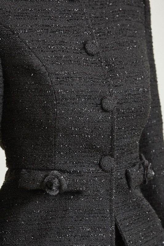 Tweed Jacket Bubble Skirt Set - Akana Style
