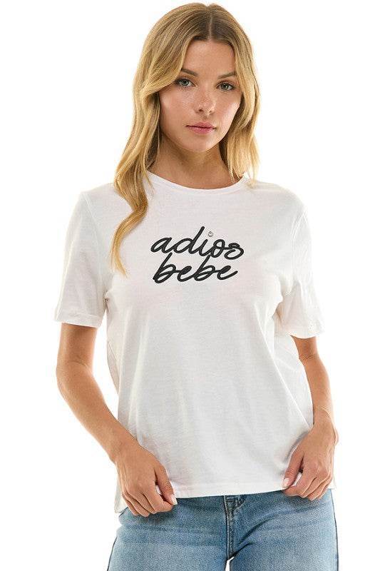 ADIOS BEBE 3D EMBROIDERY TEE - Akana Style