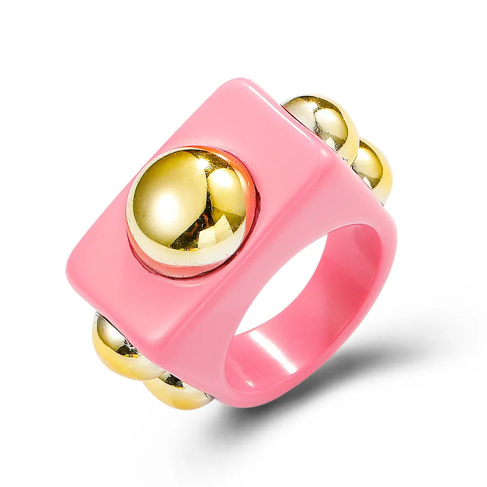 Pink resin ring