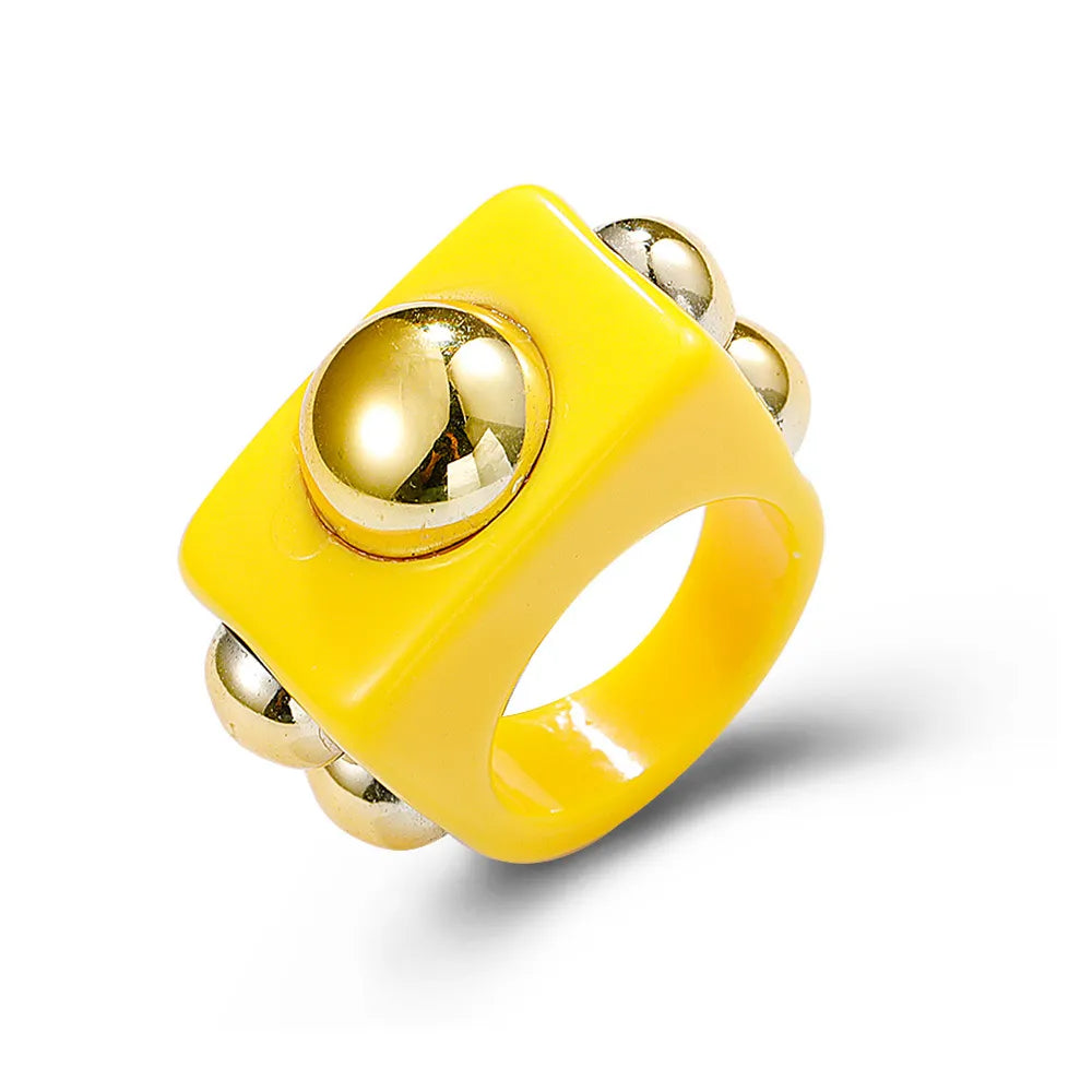 Yellow resin ring